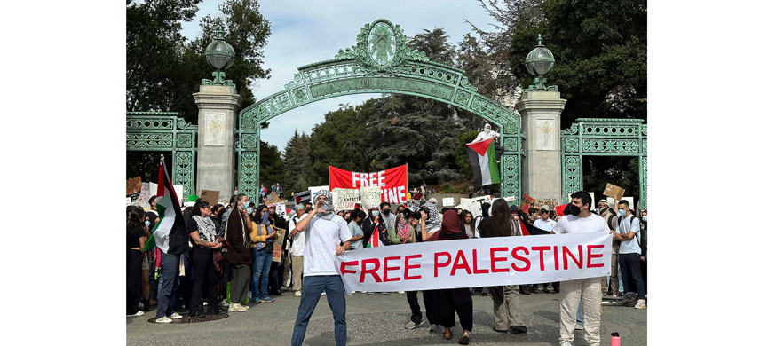Пропалестинские протесты в университете в Беркли