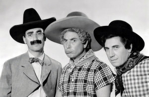 <p>1940 Marx Brothers in Go West</p>