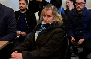 <p>Patricia Kadgien, daughter of a former Nazi official, attends a hearing on charges of concealment and obstruction of justice, after authorities recovered a portrait of Contessa Colleoni by Italian artist Giuseppe Ghislandi, an iconic painting stolen decades ago by the Nazis, in Mar del Plata, Argentina September 4, 2025. REUTERS/Jose Scalzo</p>
