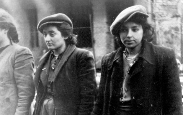 <p>Women prisoners. Copy of German photograph taken during the destruction of the Warsaw Ghetto, Poland, 1943. (WWII War Crimes Records) Exact Date Shot Unknown NARA FILE #: 238-NT-281 WAR &amp; CONFLICT BOOK #: 1277</p>